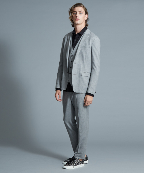 5351 POUR LES HOMMES（ゴーサンゴーイチプールオム）の「ヘリンボーンジャージーシャツ（シャツ/ブラウス・メンズ・ブラック・44/46/48/50）」の14枚目の写真