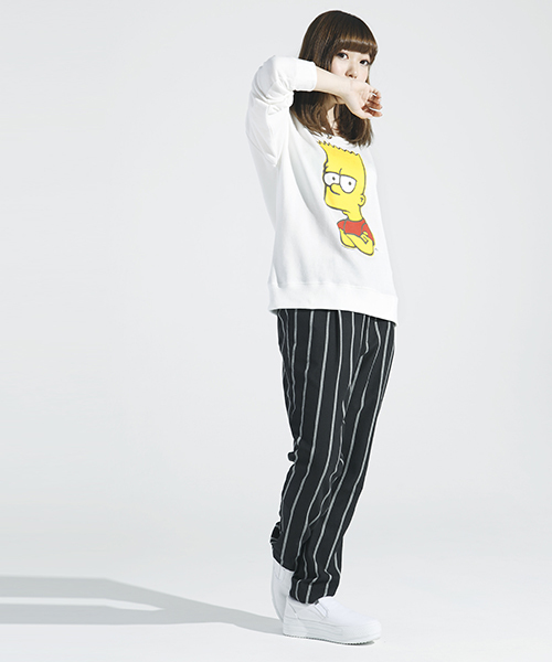 WEGO（ウィゴー）の「∴WEGO/The Simpsonsスウェット（スウェット・レディース・オフホワイト/ブラック・FREE）」の3枚目の写真