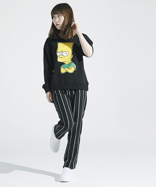 WEGO（ウィゴー）の「∴WEGO/The Simpsonsスウェット（スウェット・レディース・オフホワイト/ブラック・FREE）」の4枚目の写真