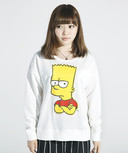 WEGO（ウィゴー）の「∴WEGO/The Simpsonsスウェット（スウェット・レディース・オフホワイト/ブラック・FREE）」の5枚目の写真