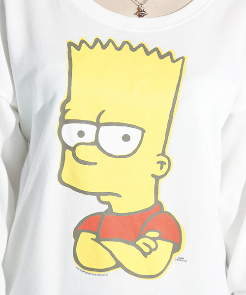 WEGO（ウィゴー）の「∴WEGO/The Simpsonsスウェット（スウェット・レディース・オフホワイト/ブラック・FREE）」の6枚目の写真