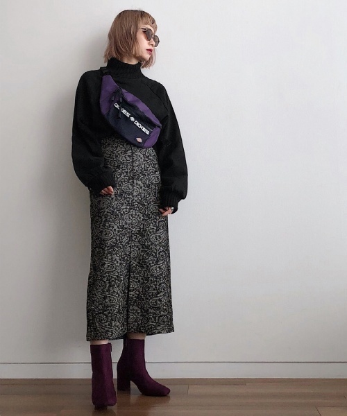 PAGEBOY（ページボーイ）の「ペイズリーチェックナロースカート（スカート・レディース・チャコールグレー/ブラック・SMALL/MEDIUM）」の20枚目の写真