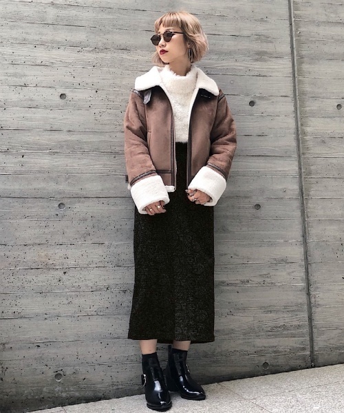 PAGEBOY（ページボーイ）の「ペイズリーチェックナロースカート（スカート・レディース・チャコールグレー/ブラック・SMALL/MEDIUM）」の22枚目の写真