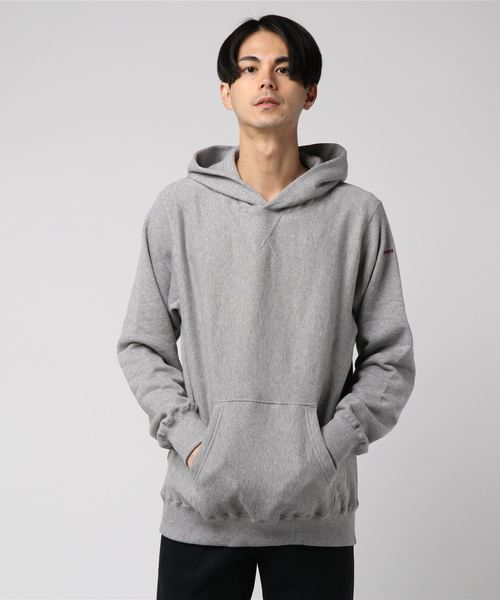 GREEN BOWL（グリーンボウル）の「GREEN BOWL Sweat Parka/グリーンボウル スウェット パーカー 無地（パーカー・メンズ・杢グレー/ネイビー・40/38）」の3枚目の写真