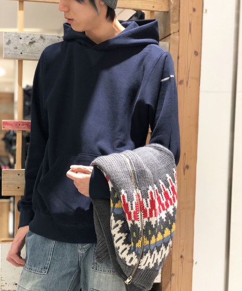 GREEN BOWL（グリーンボウル）の「GREEN BOWL Sweat Parka/グリーンボウル スウェット パーカー 無地（パーカー・メンズ・杢グレー/ネイビー・40/38）」の9枚目の写真