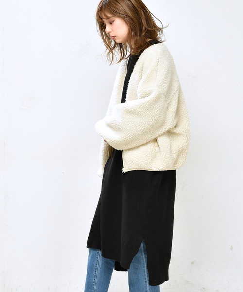 natural couture（ナチュラルクチュール）の「もちもちロングニットワンピ（ワンピース・レディース・ブラック/ダークブラウン/ピンク/トップグレー・FREE）」の5枚目の写真