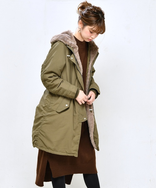 natural couture（ナチュラルクチュール）の「もちもちロングニットワンピ（ワンピース・レディース・ブラック/ダークブラウン/ピンク/トップグレー・FREE）」の17枚目の写真