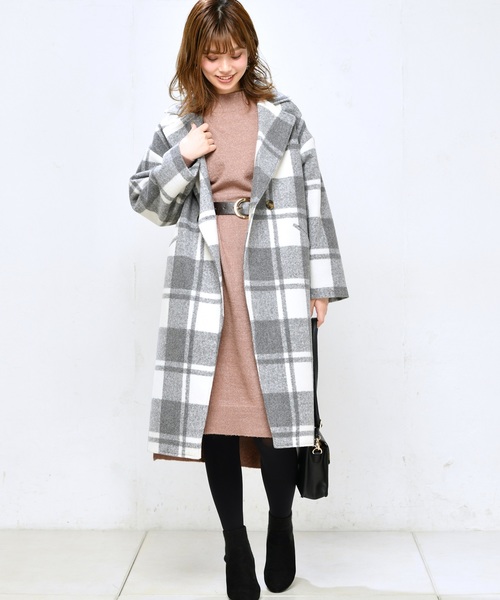 natural couture（ナチュラルクチュール）の「もちもちロングニットワンピ（ワンピース・レディース・ブラック/ダークブラウン/ピンク/トップグレー・FREE）」の20枚目の写真