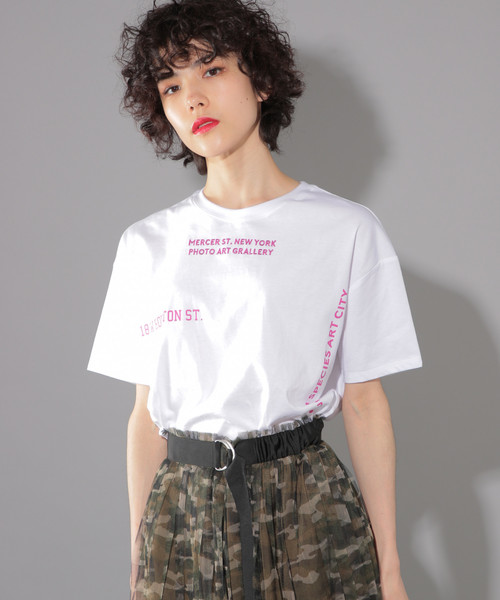 PAGEBOY（ページボーイ）の「パッケージロゴＴ（Tシャツ/カットソー・レディース・ブラック/オフホワイト/ピンク・FREE）」の3枚目の写真