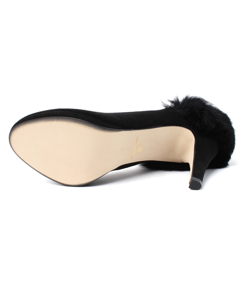 LE TALON（ルタロン）の「5th 9.5cm ファーキリカエプラット（パンプス・レディース・チャコールグレー/ブラック・35.5/36/36.5/37/37.5）」の4枚目の写真