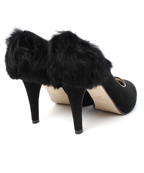 LE TALON（ルタロン）の「5th 9.5cm ファーキリカエプラット（パンプス・レディース・チャコールグレー/ブラック・35.5/36/36.5/37/37.5）」の5枚目の写真