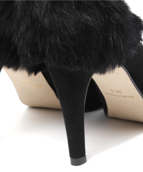 LE TALON（ルタロン）の「5th 9.5cm ファーキリカエプラット（パンプス・レディース・チャコールグレー/ブラック・35.5/36/36.5/37/37.5）」の8枚目の写真