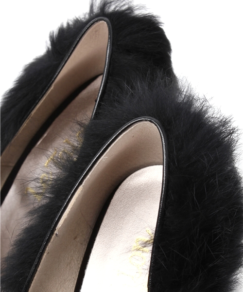 LE TALON（ルタロン）の「5th 9.5cm ファーキリカエプラット（パンプス・レディース・チャコールグレー/ブラック・35.5/36/36.5/37/37.5）」の9枚目の写真