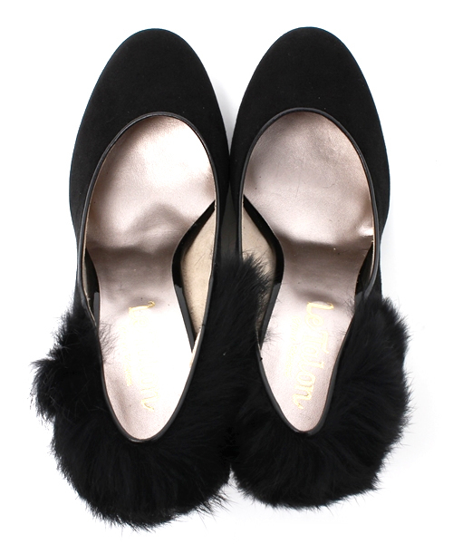 LE TALON（ルタロン）の「5th 9.5cm ファーキリカエプラット（パンプス・レディース・チャコールグレー/ブラック・35.5/36/36.5/37/37.5）」の10枚目の写真