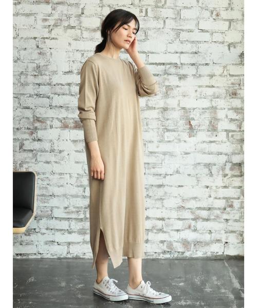 セール ワンピース クルーネックニットマキワンピース ワンピース American American Holic アメリカンホリック のファッション