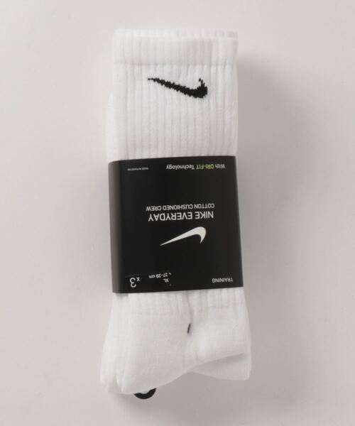 NIKE（ナイキ）の「NIKE ナイキ エブリデイ クッション クルー トレーニングソックス (3足) / NIKE【SP】（ソックス/靴下・メンズ・ホワイト・25-27/23-25/27-29）」の3枚目の写真