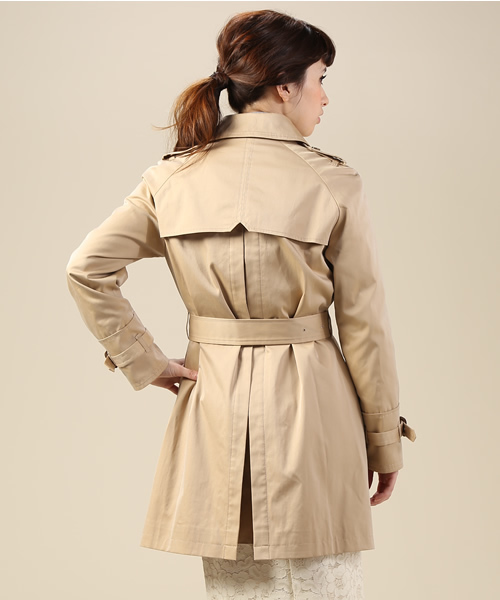 green label relaxing（グリーンレーベルリラクシング）の「◆GT T/C 120/3 ギャバトレンチコート GLH07（トレンチコート・レディース・ベージュ/ネイビー・40/44/38/42/36/34）」の11枚目の写真