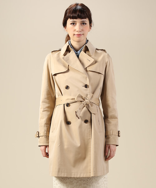 green label relaxing（グリーンレーベルリラクシング）の「◆GT T/C 120/3 ギャバトレンチコート GLH07（トレンチコート・レディース・ベージュ/ネイビー・40/44/38/42/36/34）」の12枚目の写真