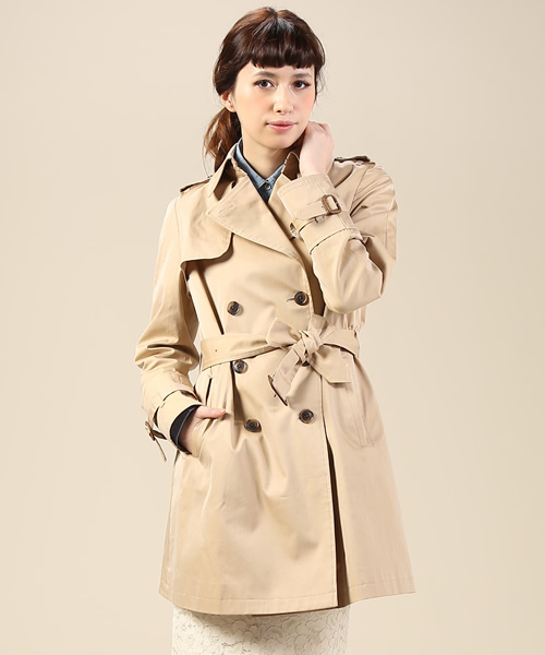 green label relaxing（グリーンレーベルリラクシング）の「◆GT T/C 120/3 ギャバトレンチコート GLH07（トレンチコート・レディース・ベージュ/ネイビー・40/44/38/42/36/34）」の17枚目の写真