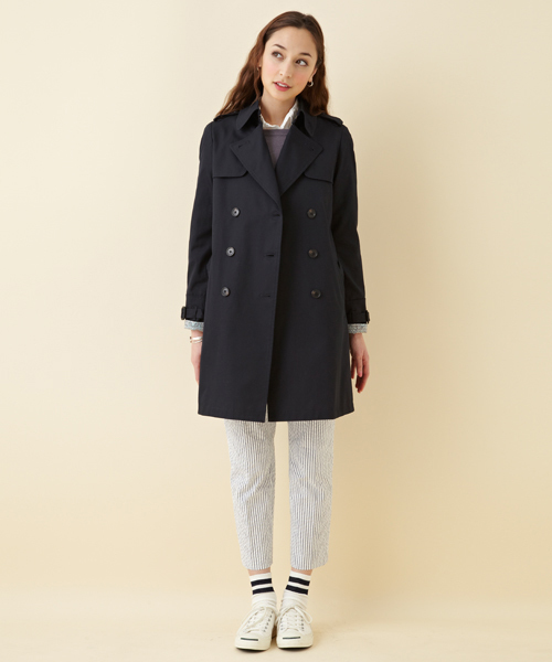 green label relaxing（グリーンレーベルリラクシング）の「◆GT T/C 120/3 ギャバトレンチコート GLH07（トレンチコート・レディース・ベージュ/ネイビー・40/44/38/42/36/34）」の19枚目の写真