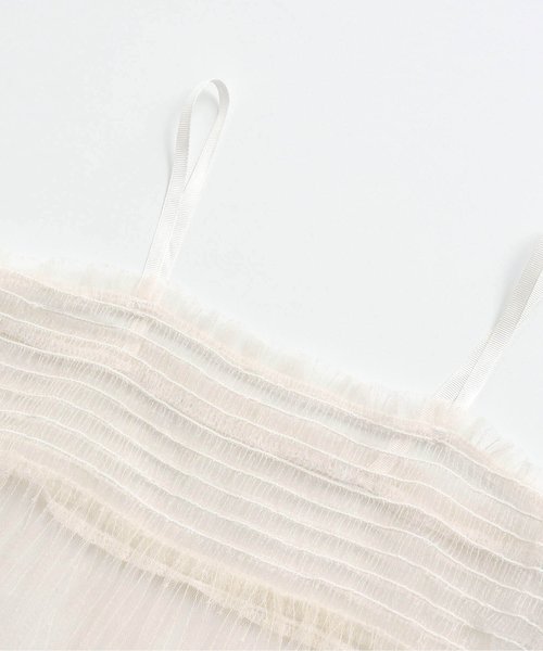 apres les cours(アプレレクール)の「チュールキャミ2Pワンピース(ワンピース・キッズ・ピンク/オフホワイト・130/140/90/100/110/120/80)」の9枚目の写真