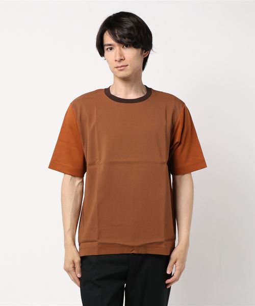 EDIFICE(エディフィス)の「ジョーゼット クルーネック TEE(Tシャツ/カットソー・メンズ・グレー/グリーン/ブルー系その他/キャメル・SMALL/MEDIUM/LARGE)」の8枚目の写真