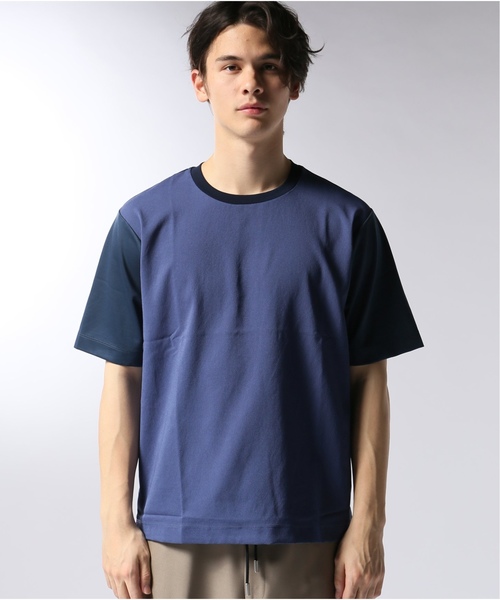 EDIFICE(エディフィス)の「ジョーゼット クルーネック TEE(Tシャツ/カットソー・メンズ・グレー/グリーン/ブルー系その他/キャメル・SMALL/MEDIUM/LARGE)」の11枚目の写真