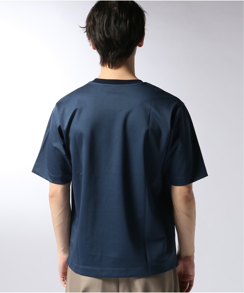 EDIFICE(エディフィス)の「ジョーゼット クルーネック TEE(Tシャツ/カットソー・メンズ・グレー/グリーン/ブルー系その他/キャメル・SMALL/MEDIUM/LARGE)」の13枚目の写真