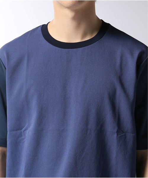 EDIFICE(エディフィス)の「ジョーゼット クルーネック TEE(Tシャツ/カットソー・メンズ・グレー/グリーン/ブルー系その他/キャメル・SMALL/MEDIUM/LARGE)」の14枚目の写真