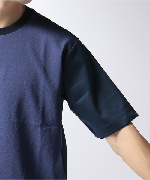 EDIFICE(エディフィス)の「ジョーゼット クルーネック TEE(Tシャツ/カットソー・メンズ・グレー/グリーン/ブルー系その他/キャメル・SMALL/MEDIUM/LARGE)」の16枚目の写真