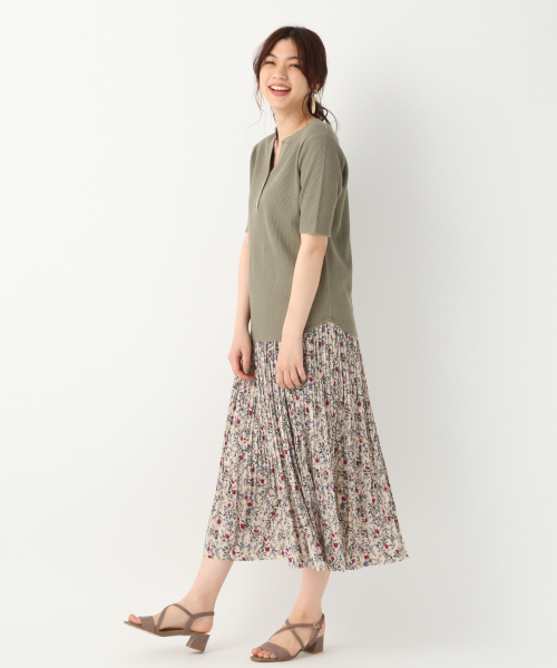 GLOBAL WORK（グローバルワーク）の「2WAYハリヌキリブヘンリー/836835（Tシャツ/カットソー・レディース・サックスブルー/ブラック/カーキ/その他/オフホワイト・MEDIUM/LARGE）」の12枚目の写真