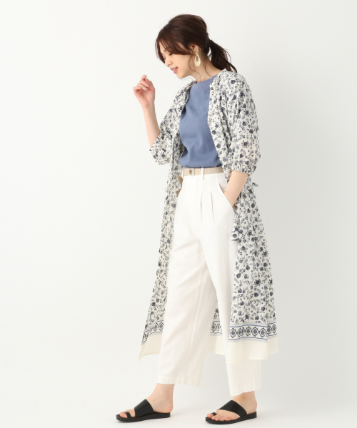 GLOBAL WORK（グローバルワーク）の「2WAYハリヌキリブヘンリー/836835（Tシャツ/カットソー・レディース・サックスブルー/ブラック/カーキ/その他/オフホワイト・MEDIUM/LARGE）」の8枚目の写真