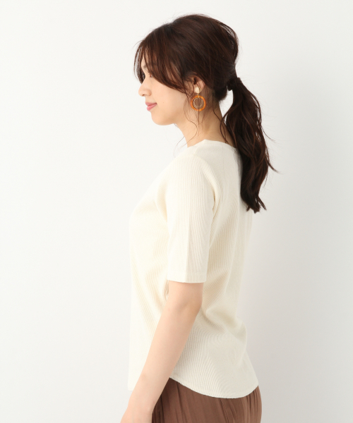 GLOBAL WORK（グローバルワーク）の「2WAYハリヌキリブヘンリー/836835（Tシャツ/カットソー・レディース・サックスブルー/ブラック/カーキ/その他/オフホワイト・MEDIUM/LARGE）」の19枚目の写真