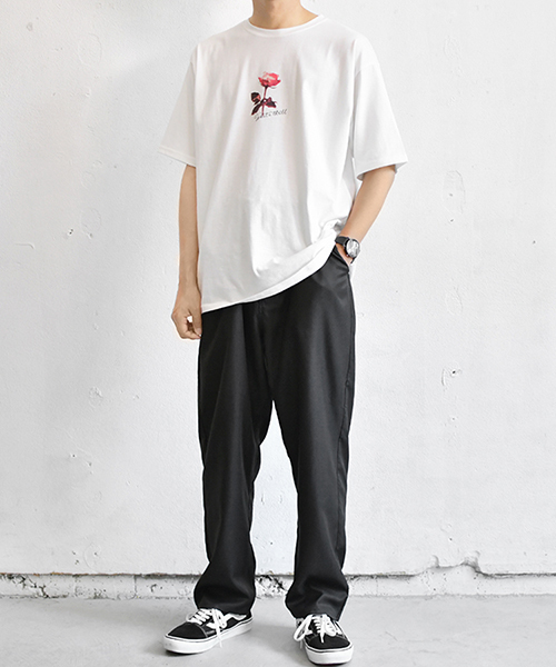 PairPair（ペアペア）の「バラフォトプリントTシャツ（Tシャツ/カットソー・メンズ・オフホワイト/ブラック・FREE）」の8枚目の写真