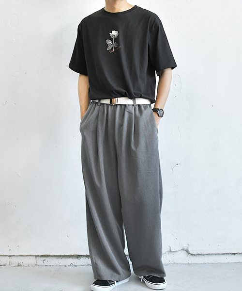 PairPair（ペアペア）の「バラフォトプリントTシャツ（Tシャツ/カットソー・メンズ・オフホワイト/ブラック・FREE）」の18枚目の写真