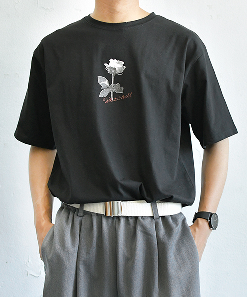 PairPair（ペアペア）の「バラフォトプリントTシャツ（Tシャツ/カットソー・メンズ・オフホワイト/ブラック・FREE）」の14枚目の写真