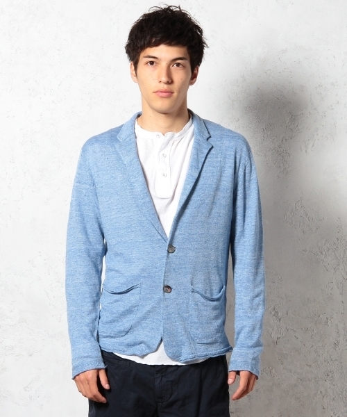 green label relaxing(グリーンレーベルリラクシング)の「□LINEN NOTCH ジャケット カーディガン ◆(テーラードジャケット・メンズ・ブラック/グレー/コバルトブルー/ネイビー・SMALL/MEDIUM/LARGE/X-LARGE)」の5枚目の写真
