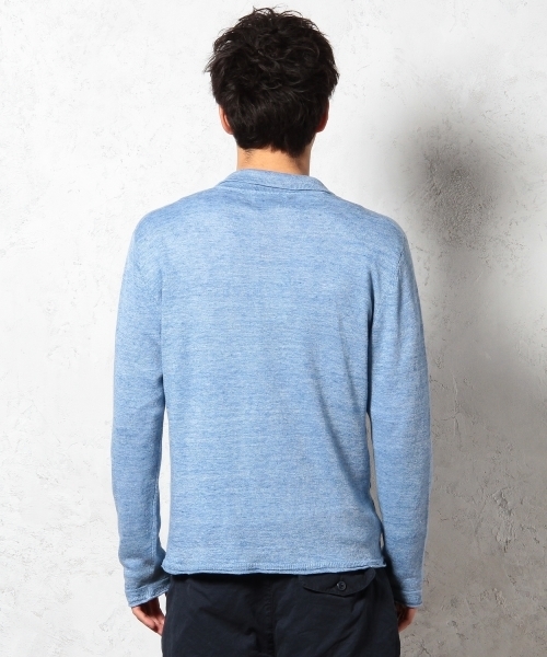 green label relaxing(グリーンレーベルリラクシング)の「□LINEN NOTCH ジャケット カーディガン ◆(テーラードジャケット・メンズ・ブラック/グレー/コバルトブルー/ネイビー・SMALL/MEDIUM/LARGE/X-LARGE)」の9枚目の写真