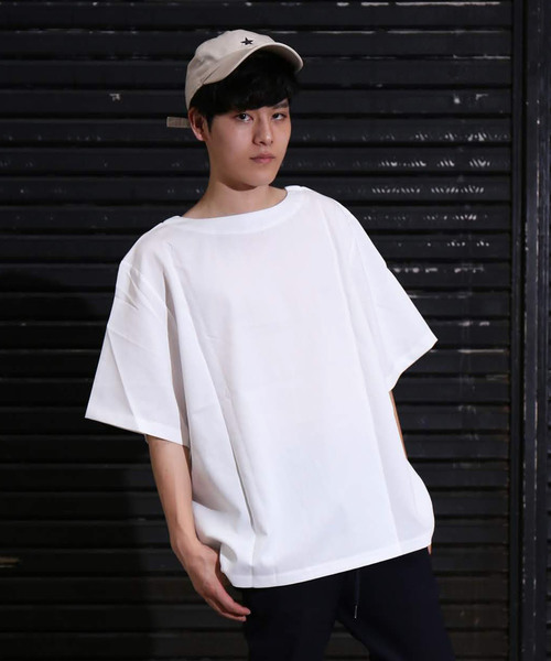 revertical(リバーティカル)の「ストライプ 接触冷感 配色 ダブルフェイス Tシャツ(Tシャツ/カットソー・メンズ・ブラック/ベージュ/ネイビー・M/L)」の10枚目の写真