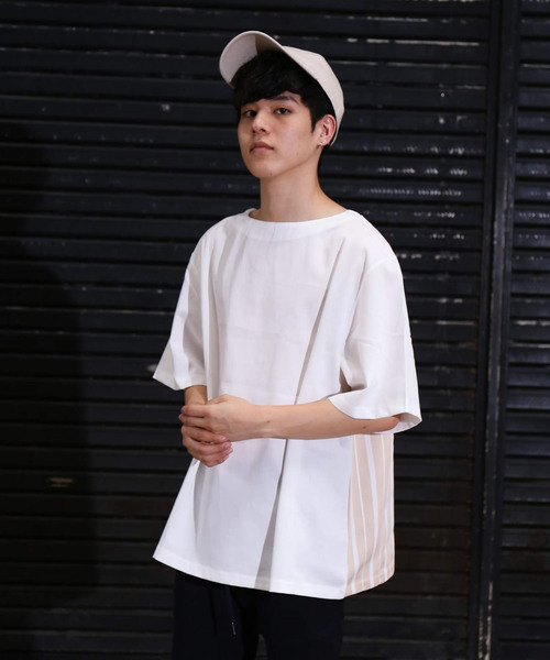 revertical(リバーティカル)の「ストライプ 接触冷感 配色 ダブルフェイス Tシャツ(Tシャツ/カットソー・メンズ・ブラック/ベージュ/ネイビー・M/L)」の15枚目の写真