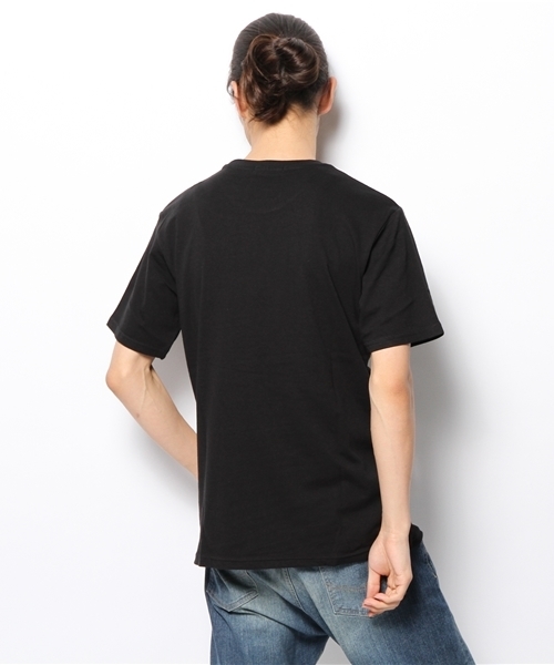 WEGO(ウィゴー)の「WEGO/ワッペンBOXロゴTシャツ(Tシャツ/カットソー・メンズ・ホワイト/ブラック/杢グレー/レッド・MEDIUM/LARGE)」の10枚目の写真