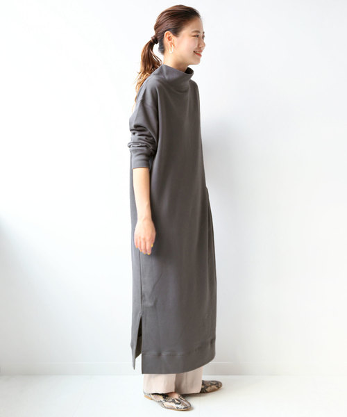 JOURNAL STANDARD relume（ジャーナルスタンダード　レリューム）の「ロングスウェット2WAYワンピース（ワンピース・レディース・ブラック/ベージュ/グレー/キナリ・マルチサイズ）」の3枚目の写真