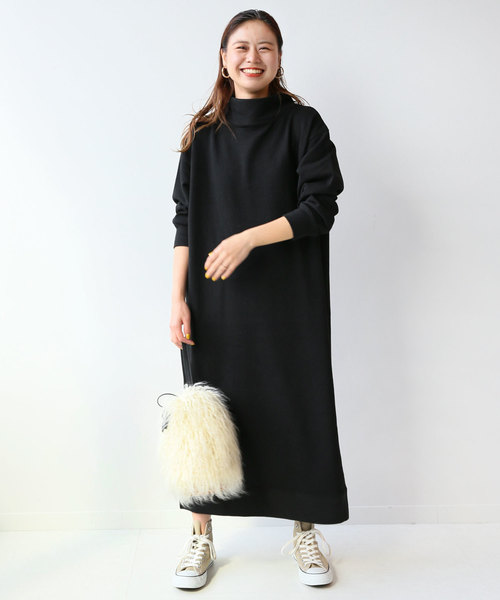 JOURNAL STANDARD relume（ジャーナルスタンダード　レリューム）の「ロングスウェット2WAYワンピース（ワンピース・レディース・ブラック/ベージュ/グレー/キナリ・マルチサイズ）」の7枚目の写真
