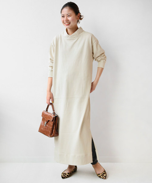 JOURNAL STANDARD relume（ジャーナルスタンダード　レリューム）の「ロングスウェット2WAYワンピース（ワンピース・レディース・ブラック/ベージュ/グレー/キナリ・マルチサイズ）」の18枚目の写真