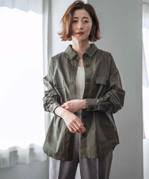 GeeRA(ジーラ)の「ミリタリーCPOシャツ(シャツ/ブラウス・レディース・ベージュ/カーキ・MEDIUM/LARGE/X-LARGE)」の3枚目の写真