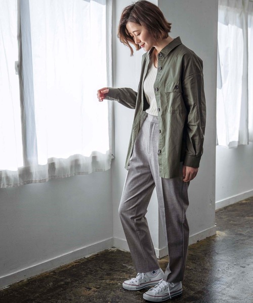 GeeRA(ジーラ)の「ミリタリーCPOシャツ(シャツ/ブラウス・レディース・ベージュ/カーキ・MEDIUM/LARGE/X-LARGE)」の6枚目の写真