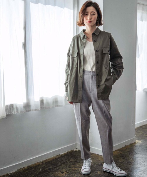 GeeRA(ジーラ)の「ミリタリーCPOシャツ(シャツ/ブラウス・レディース・ベージュ/カーキ・MEDIUM/LARGE/X-LARGE)」の4枚目の写真