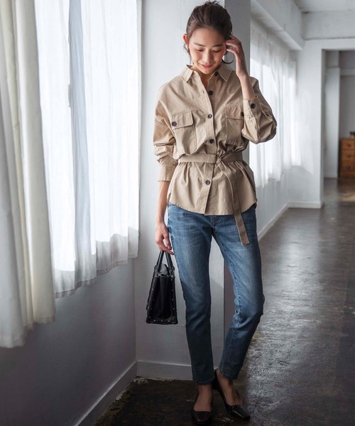 GeeRA(ジーラ)の「ミリタリーCPOシャツ(シャツ/ブラウス・レディース・ベージュ/カーキ・MEDIUM/LARGE/X-LARGE)」の10枚目の写真