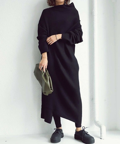 綿ニットアシメワンピ ワンピース Antiqua アンティカ のファッション通販 Zozotown