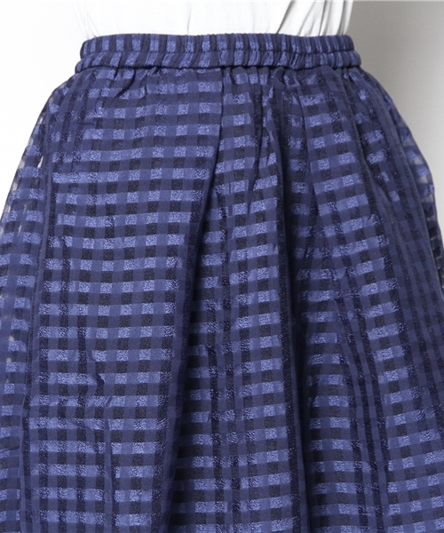 mystic（ミスティック）の「シースルータックスカート（スカート・レディース・オフホワイト/ベージュ/ネイビー・ﾌﾘ-）」の10枚目の写真